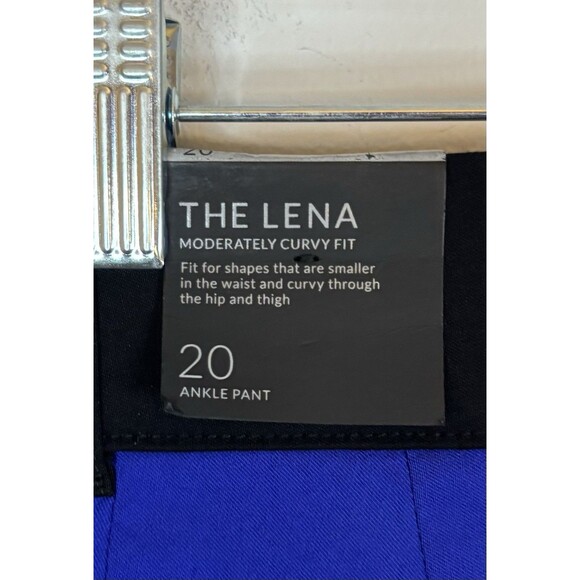 LANE BRYANT The Lena Ankle Pant 20 Moderately Curvy Cobalt Blue Stretch Comfort - Picture 3 of 11